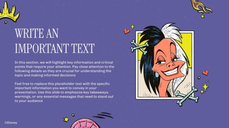 Plantilla de presentación Villanos Disney: Estilo hecho a mano