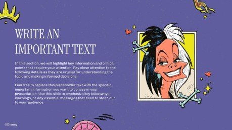 Plantilla de presentación Villanos Disney: Estilo hecho a mano