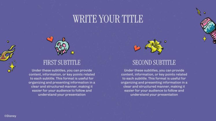 Plantilla de presentación Villanos Disney: Estilo hecho a mano