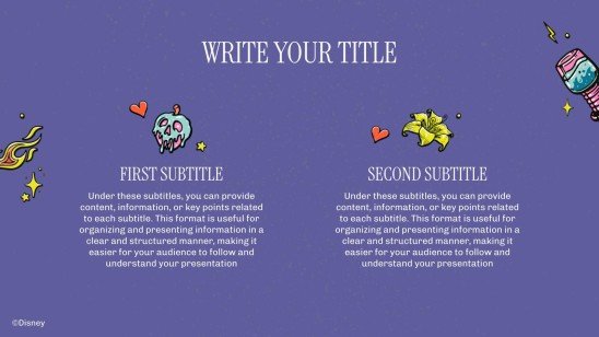 Plantilla de presentación Villanos Disney: Estilo hecho a mano