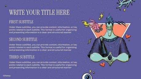 Plantilla de presentación Villanos Disney: Estilo hecho a mano