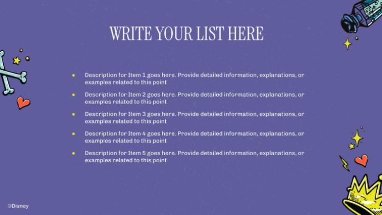 Plantilla de presentación Villanos Disney: Estilo hecho a mano