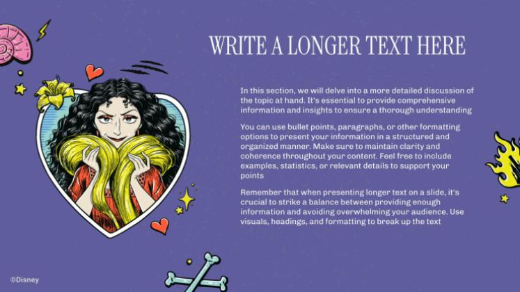 Plantilla de presentación Villanos Disney: Estilo hecho a mano