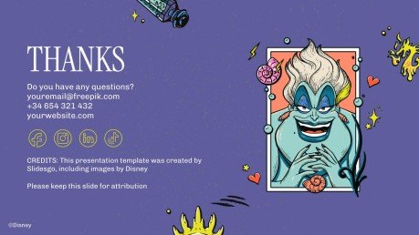 Plantilla de presentación Villanos Disney: Estilo hecho a mano