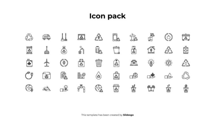 Modelo de apresentação Infográficos do processo de reciclagem