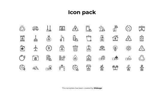 Modelo de apresentação Infográficos do processo de reciclagem