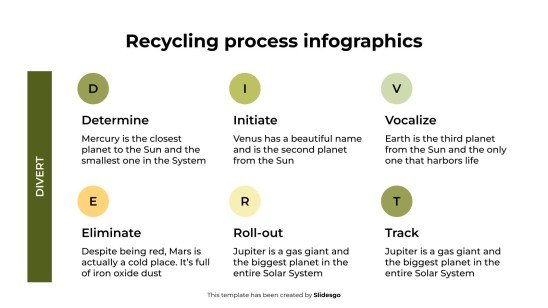 Recycling Process Infographics presentation template 