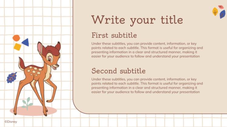 Modelo de apresentação Bambi