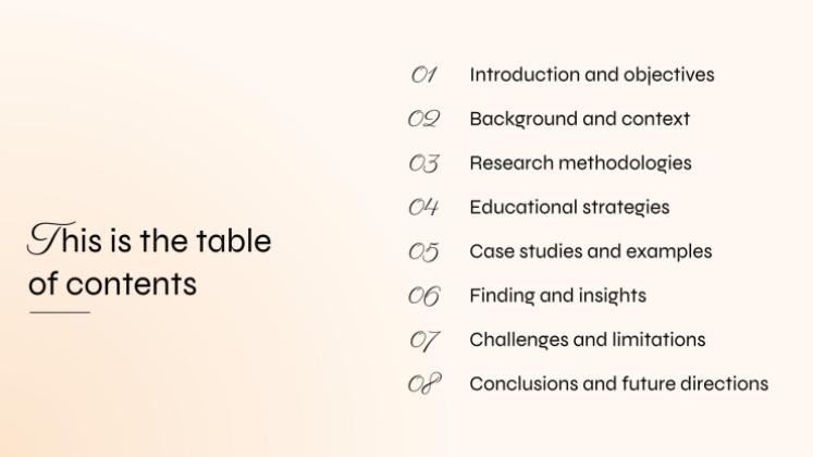 Recherche Éducation Modèles de présentation