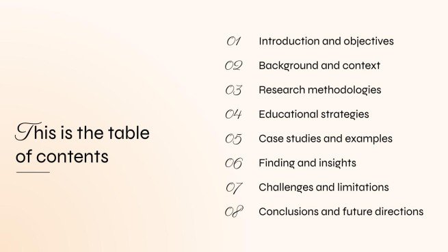 Recherche Éducation Modèles de présentation