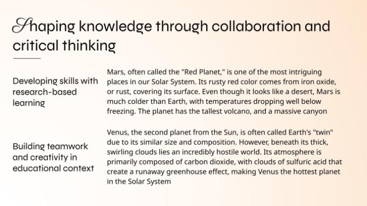 Recherche Éducation Modèles de présentation