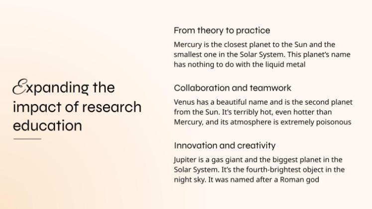 Recherche Éducation Modèles de présentation