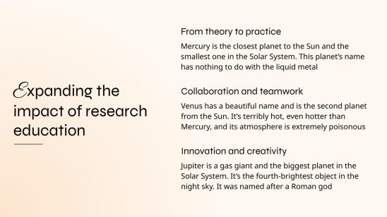 Recherche Éducation Modèles de présentation