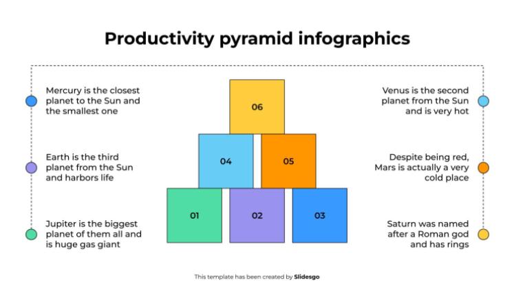생산성 피라미드 인포그래픽 프레젠테이션 템플릿