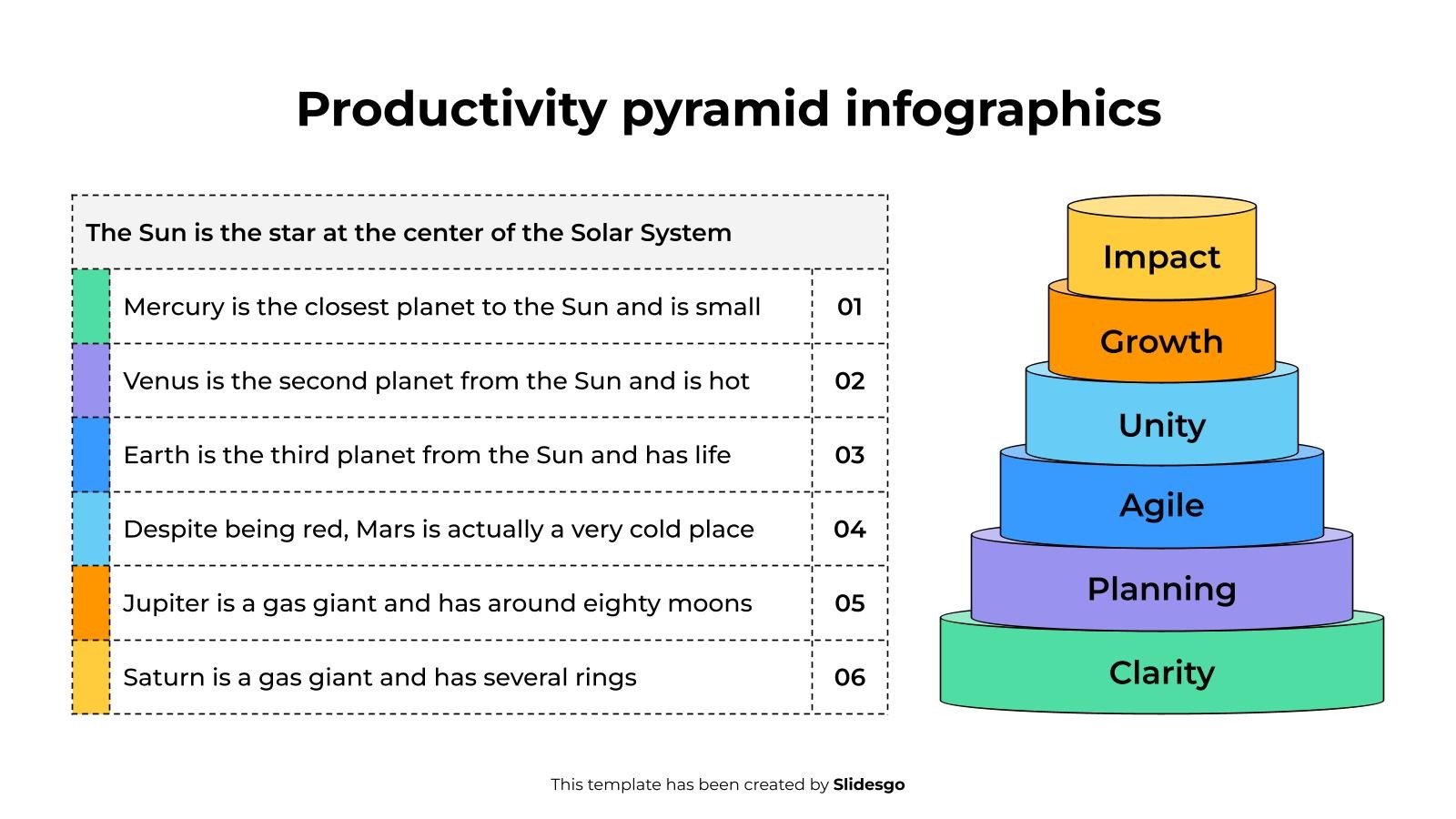 Plantilla Infografía de la pirámide de productividad