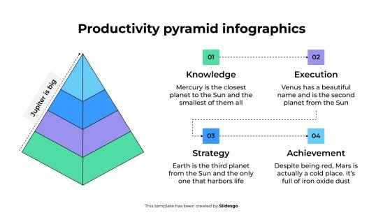 생산성 피라미드 인포그래픽 프레젠테이션 템플릿