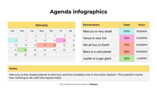 Modelo de apresentação Infográficos da Agenda