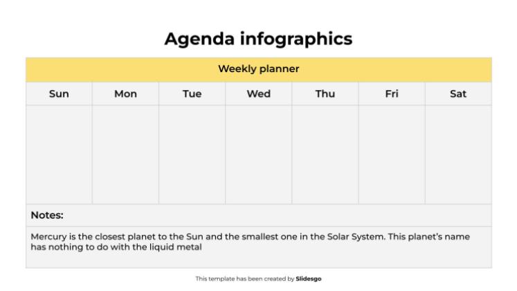 Modelo de apresentação Infográficos da Agenda