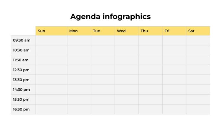 Modelo de apresentação Infográficos da Agenda