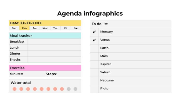Modelo de apresentação Infográficos da Agenda