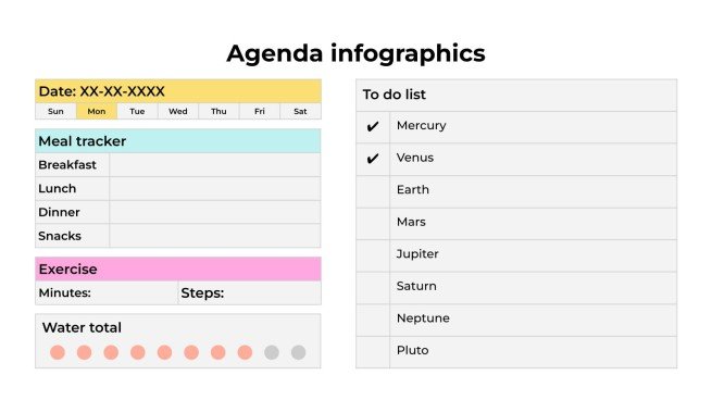 Modelo de apresentação Infográficos da Agenda