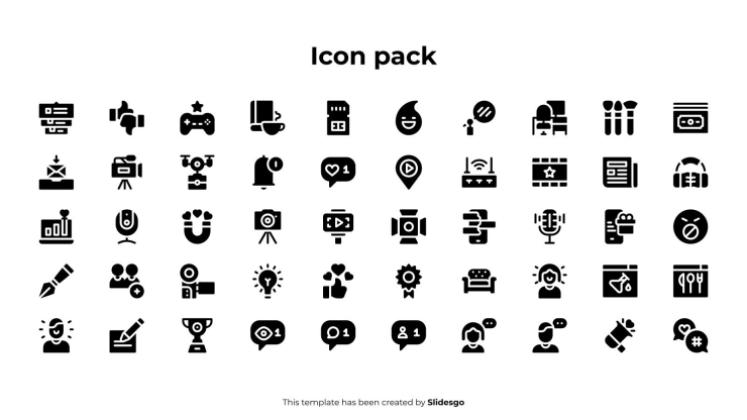 Infographie sur le pouvoir des médias sociaux Modèles de présentation