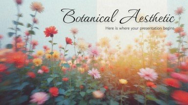 Botanische Ästhetik Präsentationsvorlage