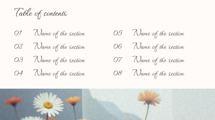 Botanische Ästhetik Präsentationsvorlage