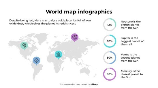 Weltkarten-Infografiken Präsentationsvorlage