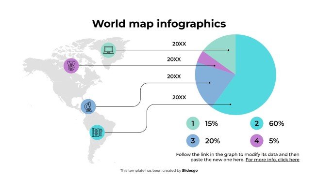 Weltkarten-Infografiken Präsentationsvorlage