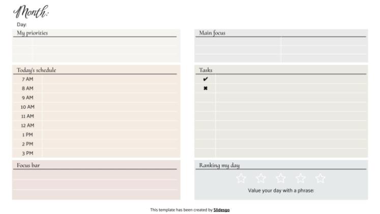 Academic Weekly Planner presentation template 