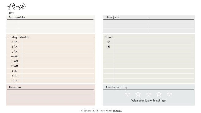 Academic Weekly Planner presentation template 