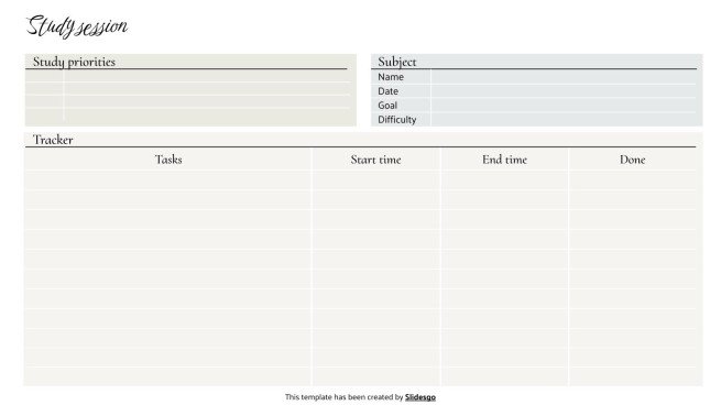 Academic Weekly Planner presentation template 