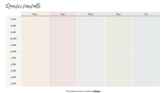 Academic Weekly Planner presentation template 