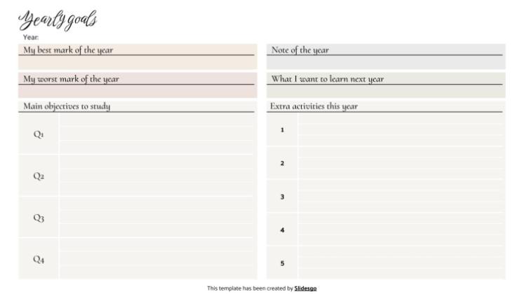 Academic Weekly Planner presentation template 