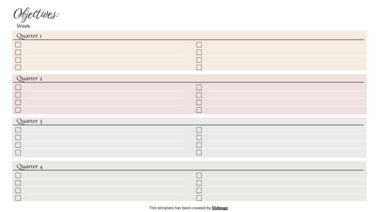 Academic Weekly Planner presentation template 
