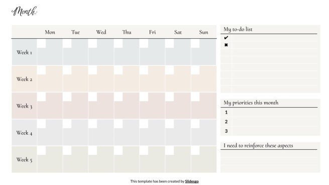 Academic Weekly Planner presentation template 