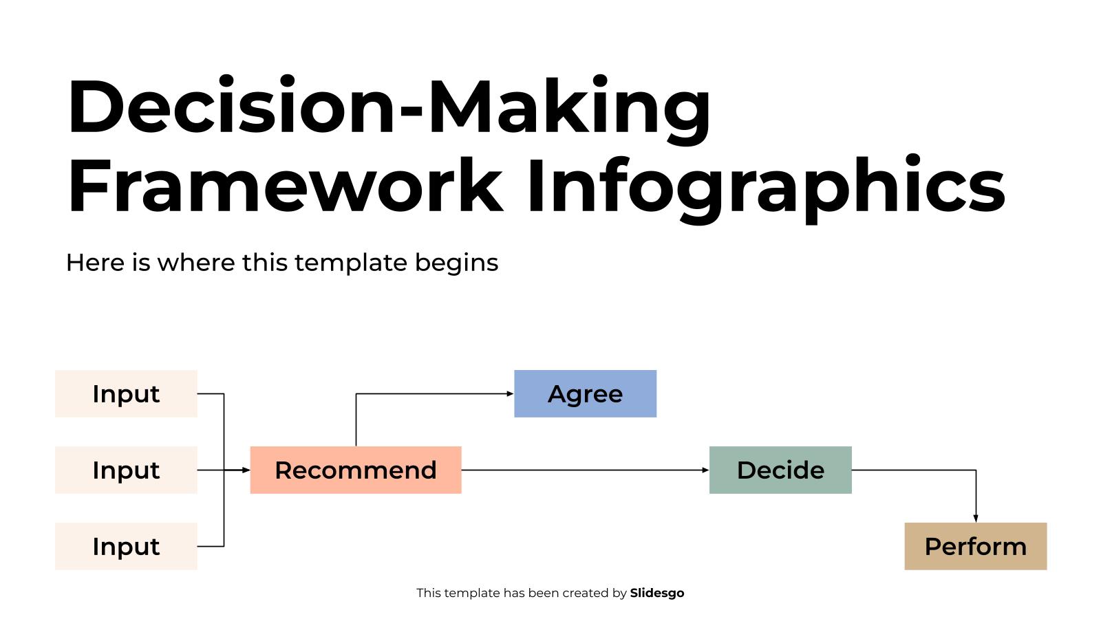 의사결정 프레임워크 인포그래픽 프레젠테이션 템플릿
