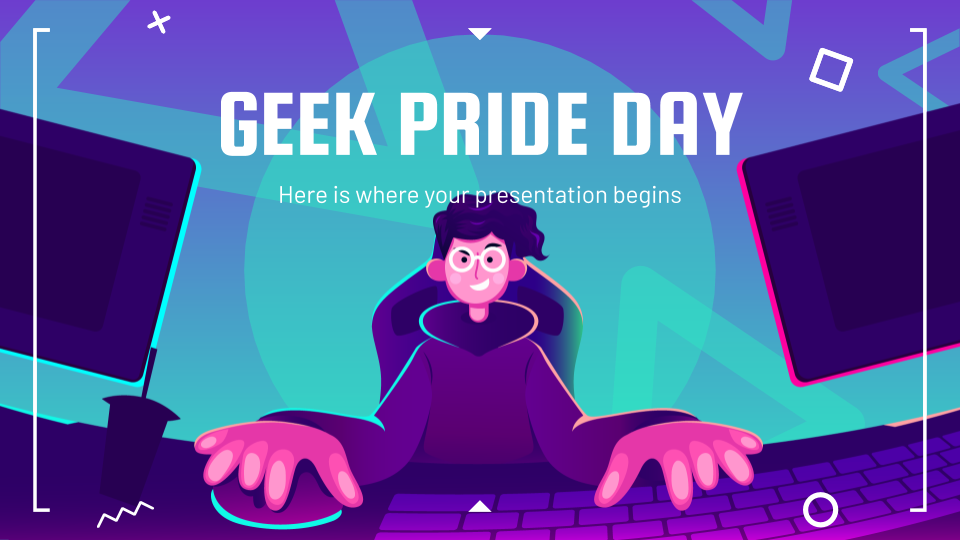 Geek Pride Day Präsentationsvorlage