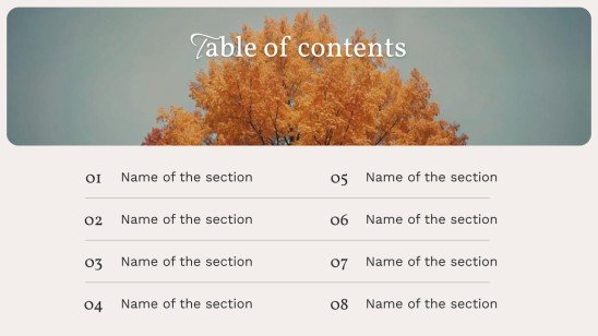 가을을 맞이하세요 프레젠테이션 템플릿