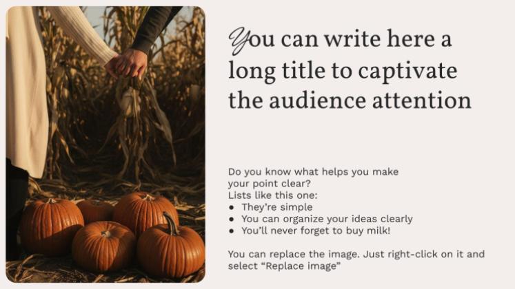 가을을 맞이하세요 프레젠테이션 템플릿