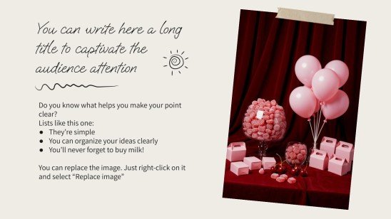 Inspiring Vision Board presentation template 