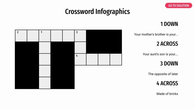 Crossword Infographics presentation template 