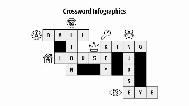 Crossword Infographics presentation template 