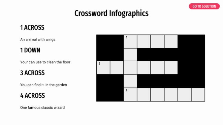 Crossword Infographics presentation template 