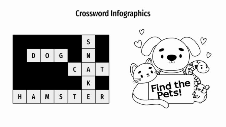 Crossword Infographics presentation template 