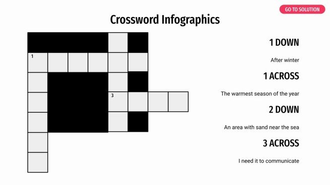 Crossword Infographics presentation template 