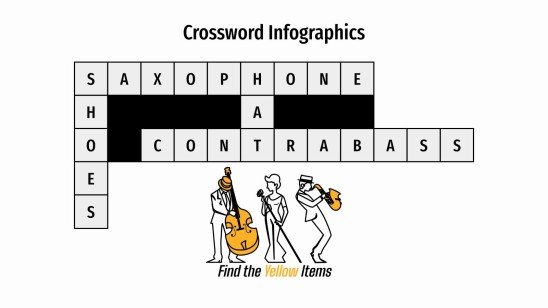 Crossword Infographics presentation template 