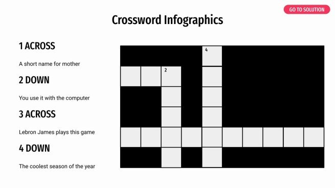 Crossword Infographics presentation template 