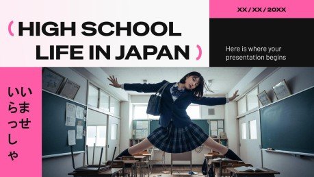 Modelo de apresentação Vida no Ensino Médio no Japão